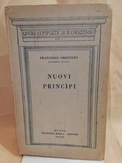 Nuovi Principi  - Francesco Orestano - copertina