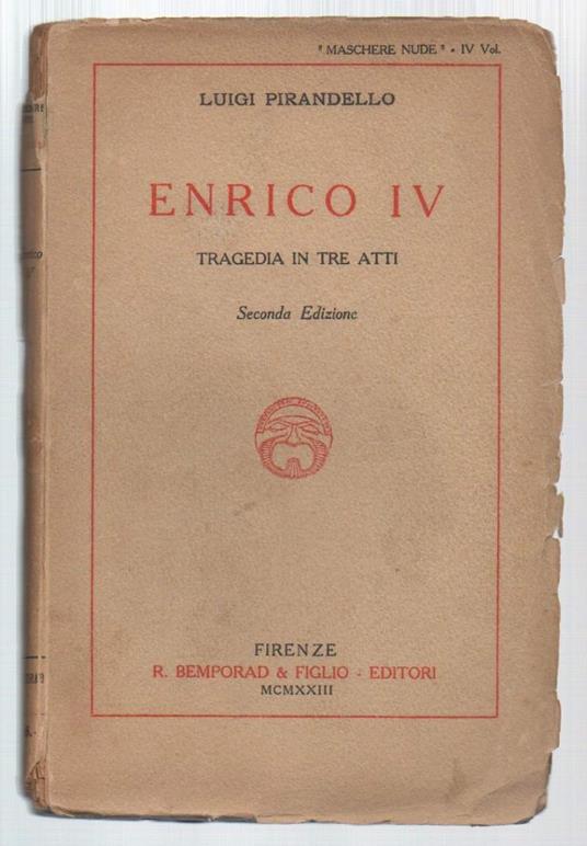 Enrico Iv-tragedia in Tre Atti