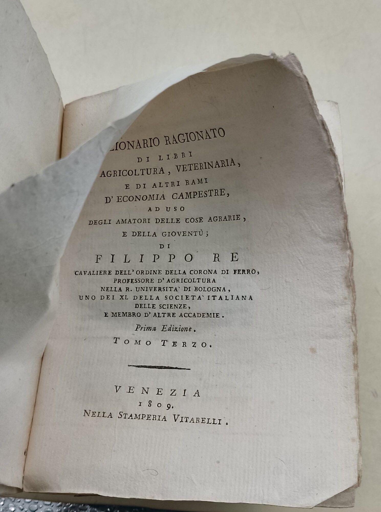 Dizionario Ragionato di Libri D'agricoltura, Veterinaria, e di Altri Rami D'economia Campestre Ad Uso Degli Amatori Delle