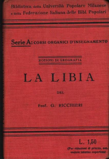 La Libia  - Giuseppe Ricchieri - copertina