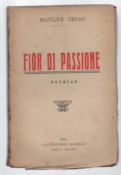 Fior di Passione-novelle  - Matilde Serao - copertina