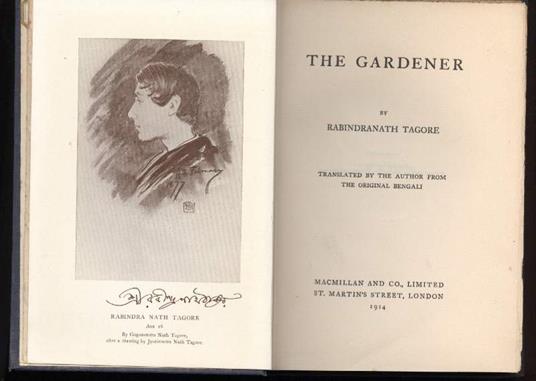 The Gardener - Rabindranath Tagore - copertina