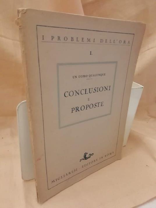 Conclusioni e Proposte  - Un Uomo Qualunque - copertina