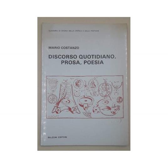Discorso Quotidiano, Prosa, Poesia - Mario Costanzo - copertina