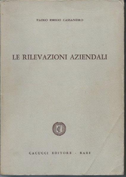 Le Rlevazioni Aziendali  - copertina