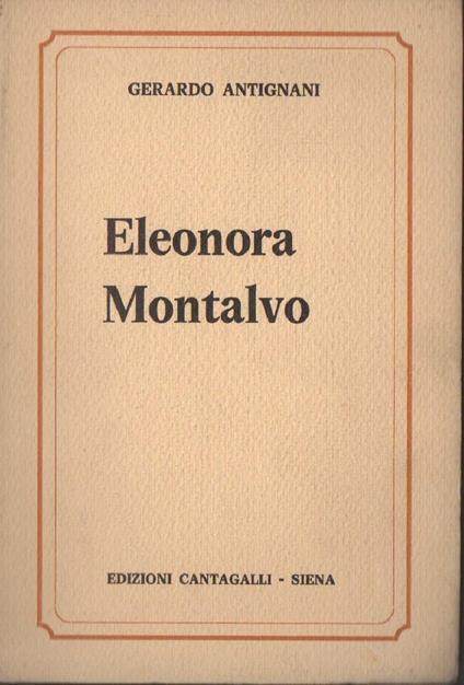Eleonora Ramirez di Montalvo  - Gerardo Antignani - copertina