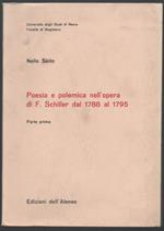 Poesia e Polemica Nell'opera di Frederich Schiller Dal 1788 Al 1795 