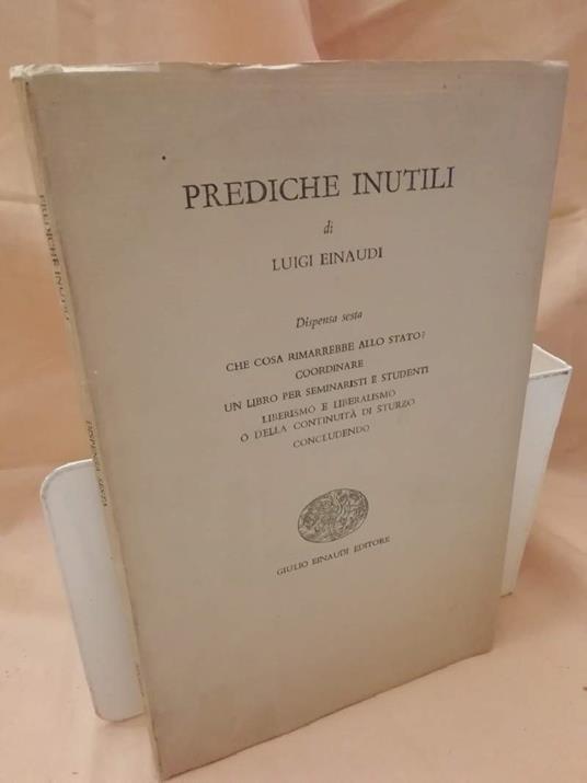 Prediche Inutili  - Luigi Einaudi - copertina
