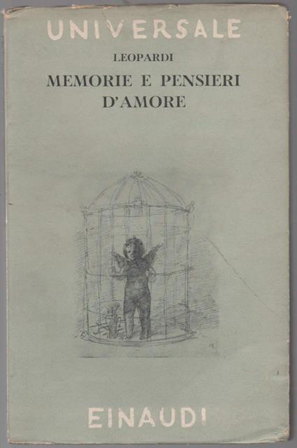 Memorie e Pensieri D'amore  - Giacomo Leopardi - copertina