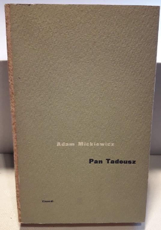 Pan Tadeusz - Adam Mickiewicz - copertina