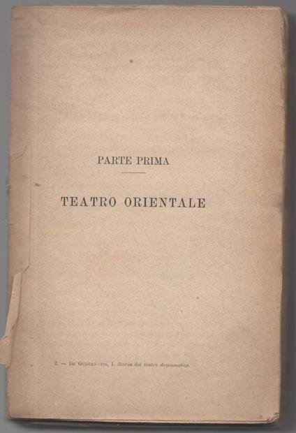 Storia Universale Della Letteratura. Storia Del Teatro Drammatico. Volume I - Angelo De Gubernatis - copertina