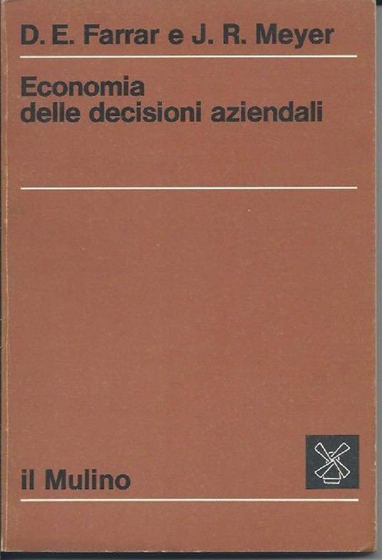 Economia Delle Decisioni Aziendali  - copertina