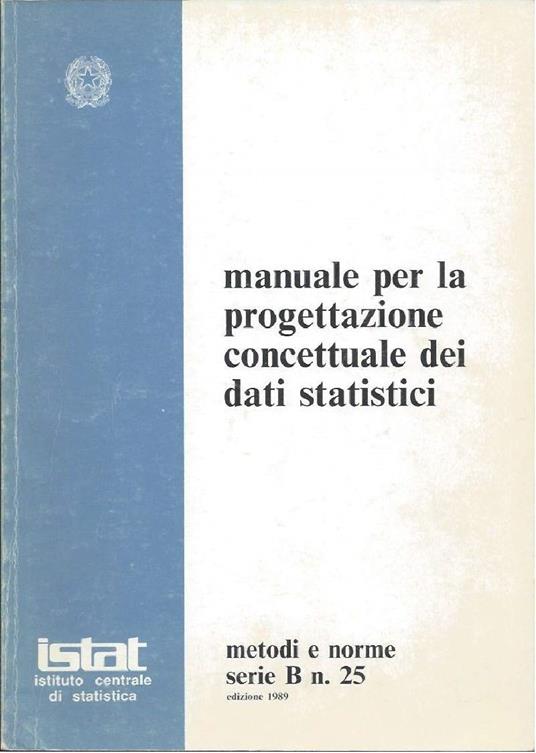 Manuale per La Progettazione Concettuale De Dati Statistici - copertina