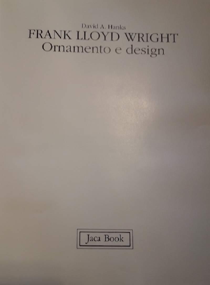 Frank Lloyd Wright-ornamento e Design