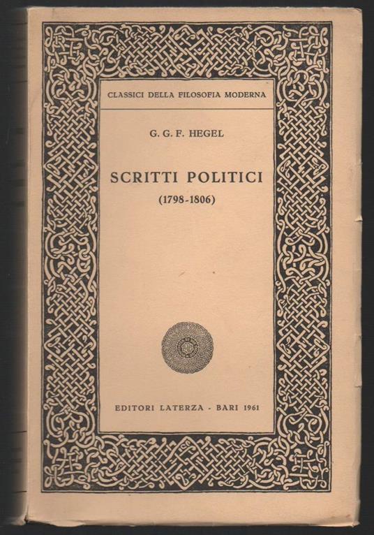 Scritti Politici  - copertina