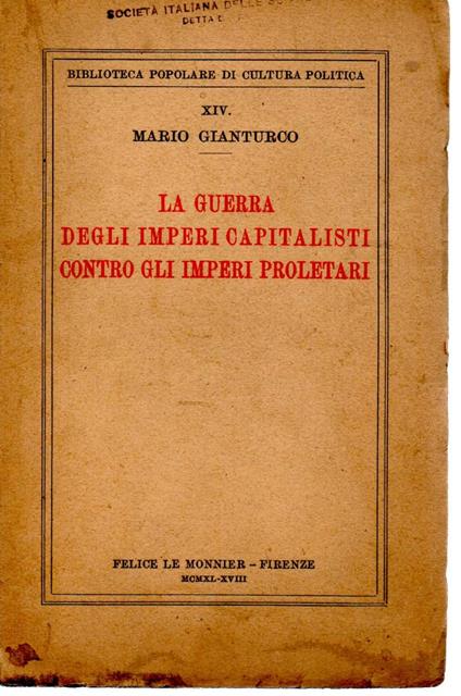 La Guerra Degli Imperi Capitalisti Contro Gli Imperi Proletari - copertina