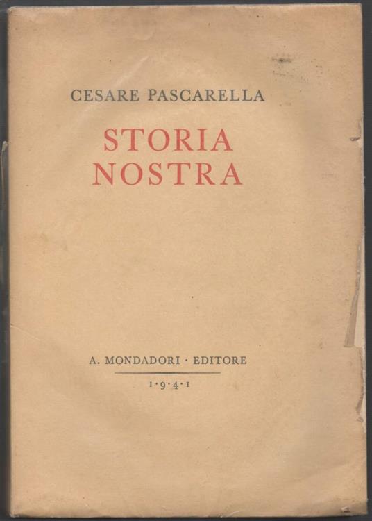 Storia Nostra  - Cesare Pascarella - copertina