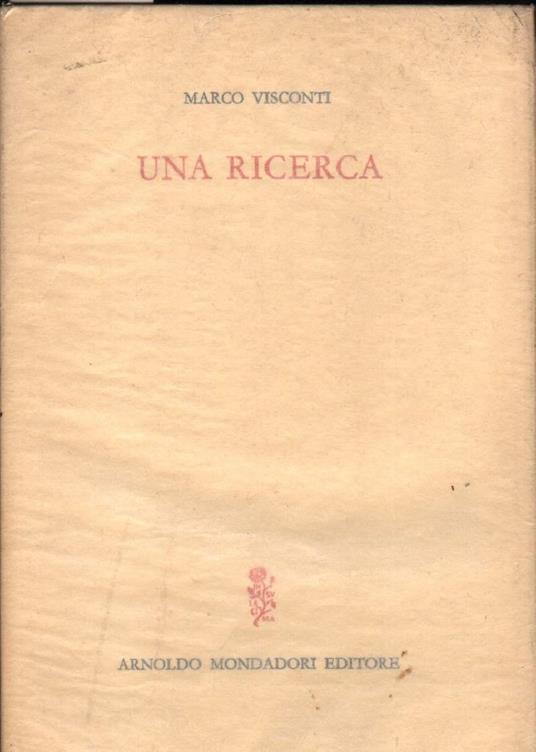Una Ricerca  - Marco Visconti - copertina