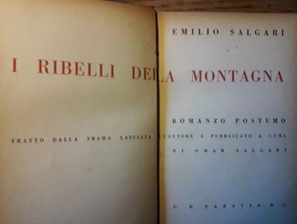 I Ribelli Della Montagna-romanzo Postumo - Emilio Salgari - copertina