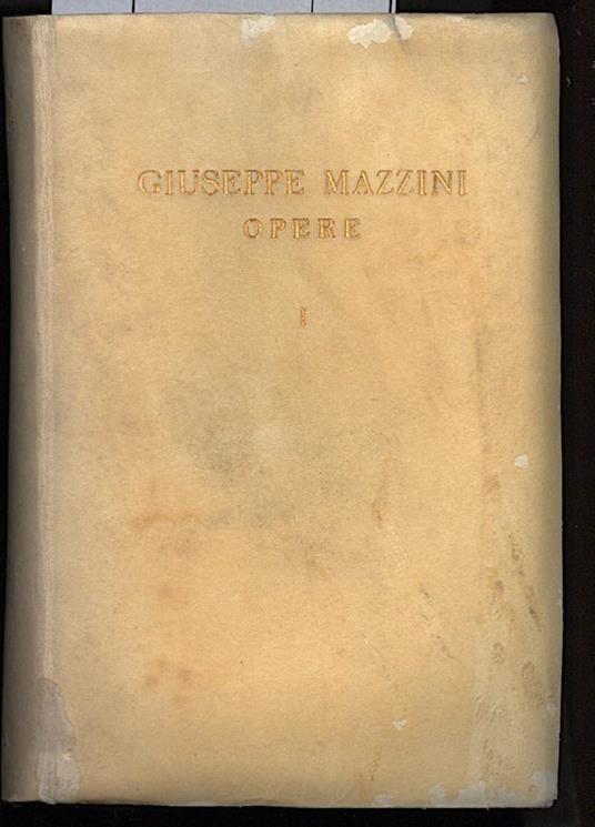 Opere - Vol. 1 - Giuseppe Mazzini - copertina
