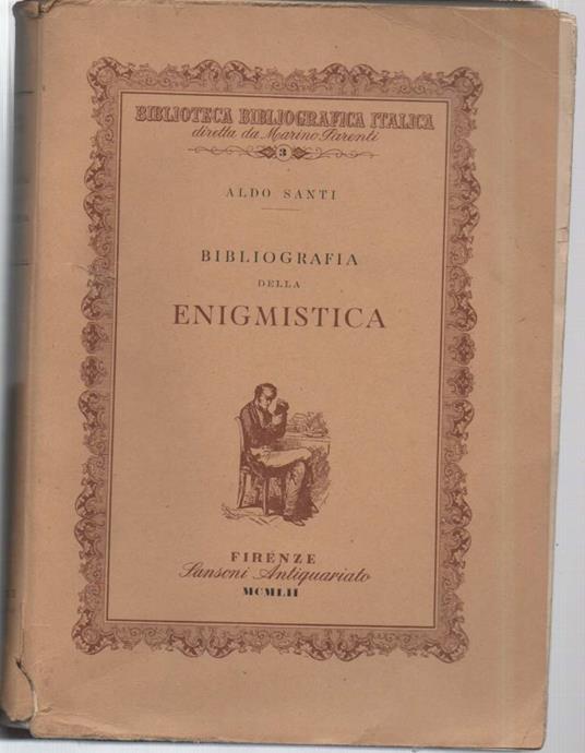 Bibliografia Della Enigmistica  - Aldo Santi - copertina