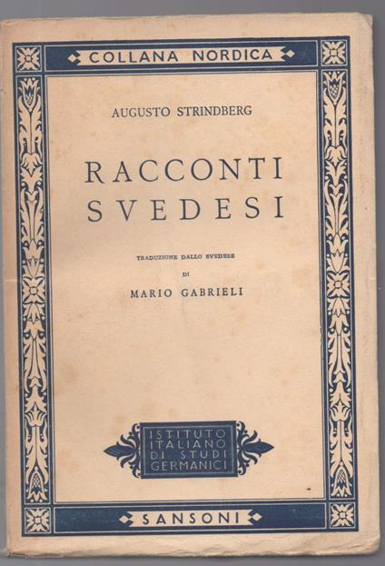 Racconti Svedesi - August Strindberg - copertina