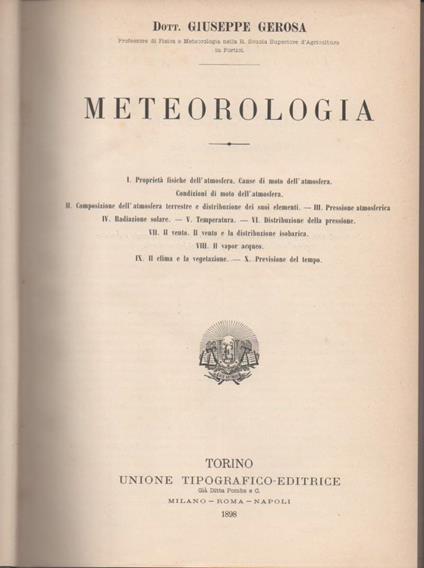 Meteorologia  - copertina