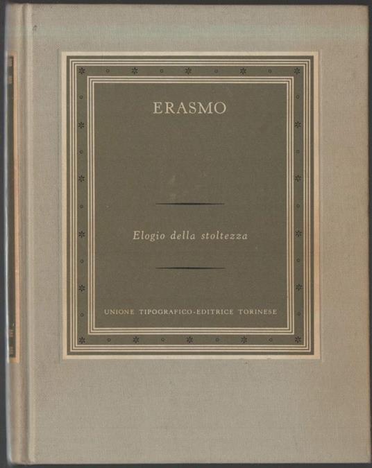 Elogio Della Stoltezza - Erasmo da Rotterdam - copertina