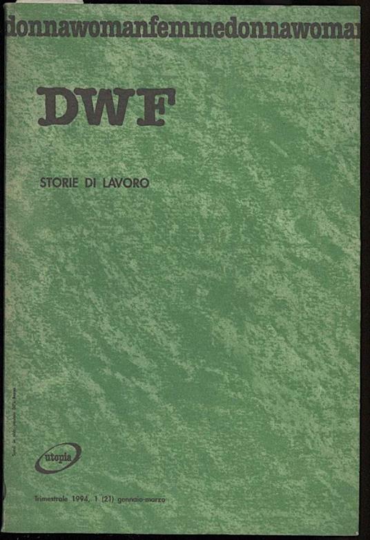 Dwf Donnawomanfemme-storie di Lavoro  - copertina