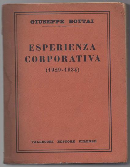 Esperienza Corporativa - Giuseppe Bottai - copertina