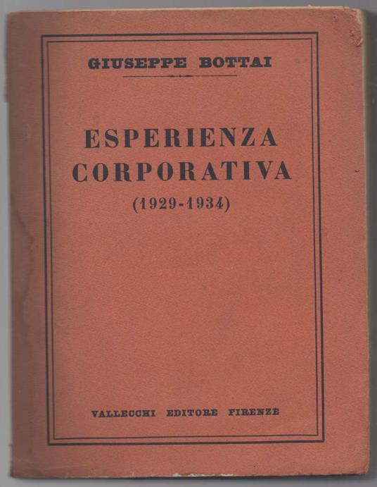Esperienza Corporativa - Giuseppe Bottai - copertina