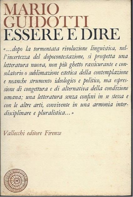 Essere e Dire - Mario Guidotti - copertina