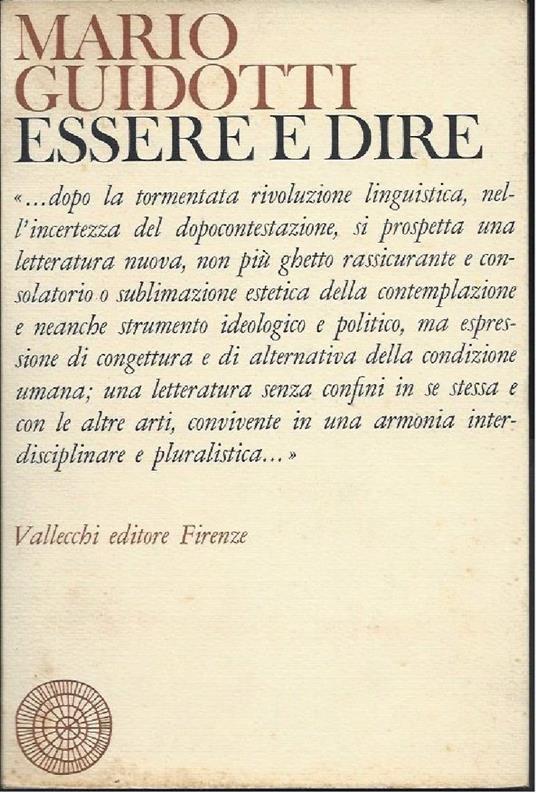 Essere e Dire - Mario Guidotti - copertina