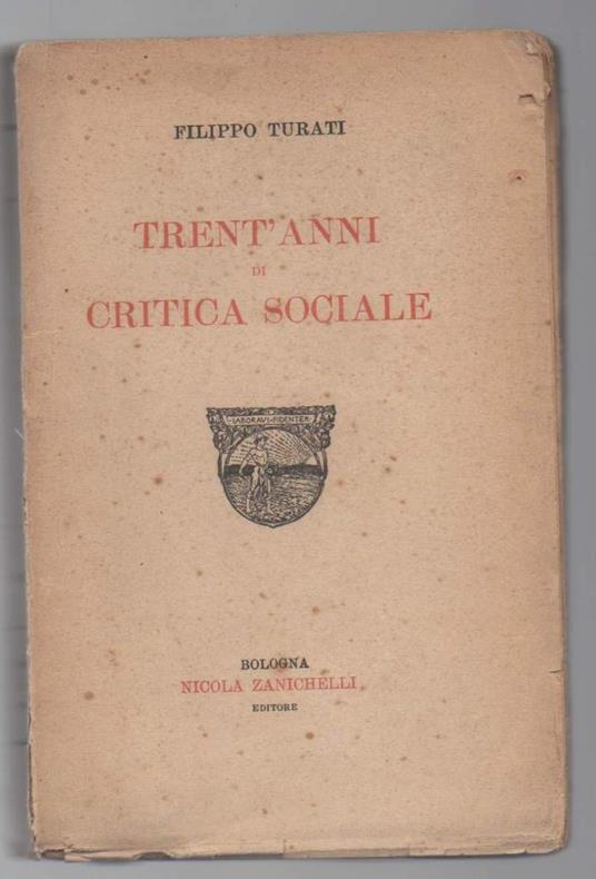 Trent'anni di Critica Sociale - Filippo Turati - copertina