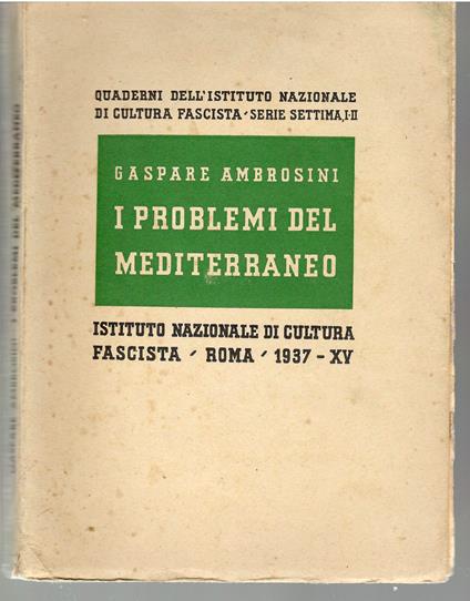 I Problemi Del Mediterraneo - Gaspare Ambrosini - copertina
