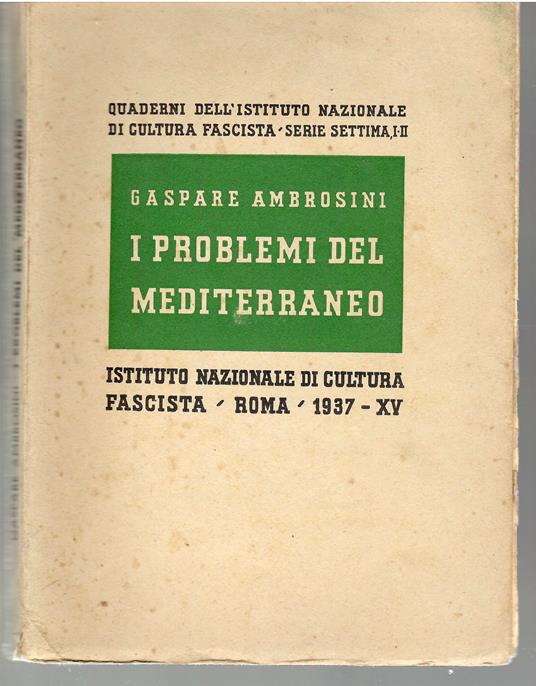 I Problemi Del Mediterraneo - Gaspare Ambrosini - copertina