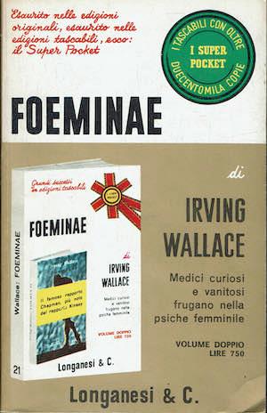 Foeminae - Irving Wallace - copertina