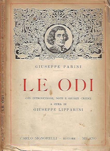Le Odi - Giuseppe Parini - copertina