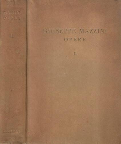 Opere Vol. II - Giuseppe Mazzini - copertina