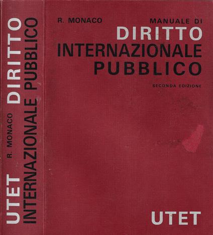 Manuale di diritto internazionale pubblico - Riccardo Monaco - copertina