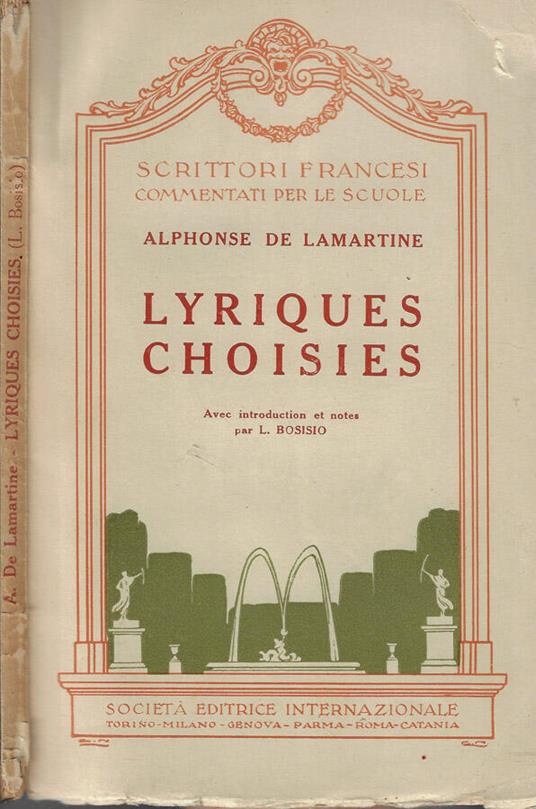 Lyriques choisies - Alphonse de Lamartine - copertina