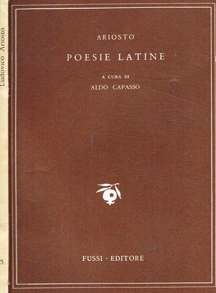 Poesie latine - Ludovico Ariosto - copertina