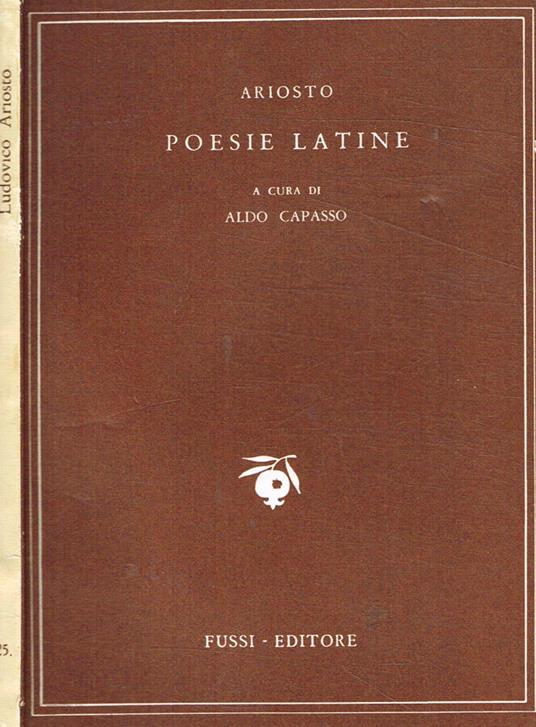 Poesie latine - Ludovico Ariosto - copertina