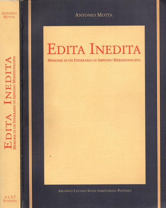 Edita Inedita - Antonio Motta - copertina