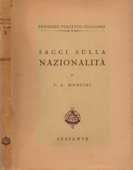 Saggi sulla nazionalità - copertina