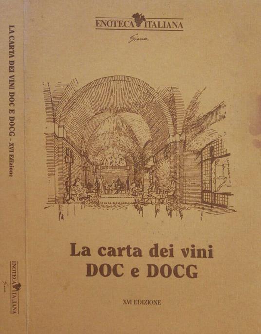 La carta dei vini DOC e DOCG - copertina