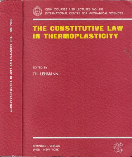 The constitutive law in thermoplasticity - copertina