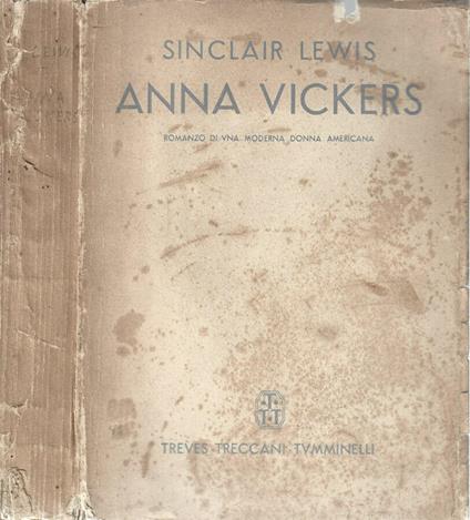 Anna Vickers - Sinclair Lewis - copertina