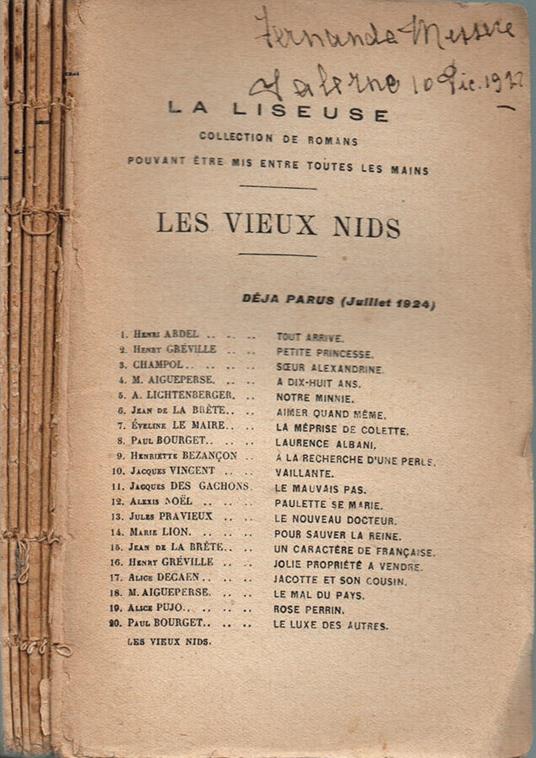Les vieux nids - Isabelle Sand - copertina