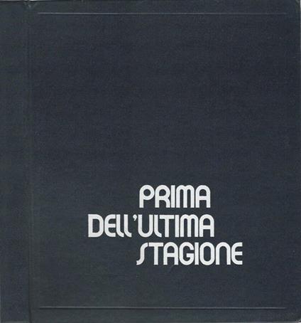 Prima dell'ultima stagione - copertina